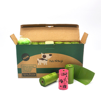 Sacs à crottes de chien parfumés, sacs à crottes jetables désodorisants et antibactériens, sacs de nettoyage pour animaux de compagnie portables et extractibles