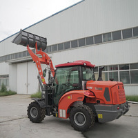 Chargeuse sur pneus diesel 4x4 1500 kg 2000 kg avec commande par joystick hydraulique, pompe et boîte de vitesses haute efficacité, moteur Kubota/Yanma/YunNei