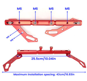Barre de stabilisation colorée <span class=keywords><strong>pour</strong></span> <span class=keywords><strong>moto</strong></span>, barre transversale CNC <span class=keywords><strong>pour</strong></span> téléphone, caméra sportive, GPS, cyclomoteur, scooter, antidérapante et stable - Product Image 6