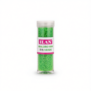 Ilan Abalorio Perline verdi da 4 mm per artigianato e creazione di gioielli - Product Image 1