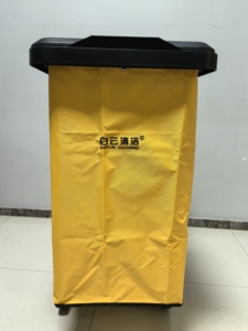 Troli Pembersih Hotel Komersial AF08170C, Roda Pengunci Tugas Berat, 3 Rak, Kapasitas 500 lb - Product Image 4