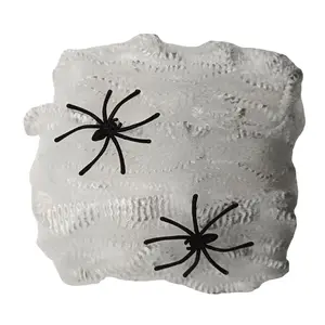 20g de algodão aranha Halloween branco para decoração de quintal ao ar livre