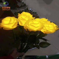 VENTE FLASH - Lumières LED romantiques pour Noël et mariage, extérieur, roses et tulipes, blanc chaud/jaune, en plastique haute luminosité, indice de protection IP65, 12V, CRI90