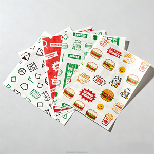 Custom Logo Printed Disposable Eco-Friendly Biodegradable PE Coated <b>Paper</b> Sheets Food Grade Waterproof Greaseproof Bread - Product Image 1