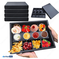 Boîte alimentaire personnalisée unique rose de qualité alimentaire pour restaurant, bento, livraison, plats à emporter, fête, plateau de dégustation de chocolat, plateau de déjeuner