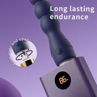Bouchon anal pour débutants, perles à 7 billes, bâton vibrant en silicone + ABS, étanche, jouet sexuel pour adultes, 10 fréquences pour l'entraînement à l'expansion anale