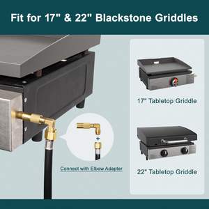 <span class=keywords><strong>Tuyau</strong></span> basse pression à connexion rapide Propane pour convertisseur de gril à <span class=keywords><strong>gaz</strong></span> 1 LB bouteille jetable adaptateur 1/4 pouces - Product Image 5