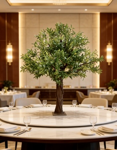 Table de restaurant réaliste, luxueuse et durable avec <span class=keywords><strong>un</strong></span> <span class=keywords><strong>olivier</strong></span> artificiel comme pièce maîtresse pour la décoration de mariage - Product Image 1