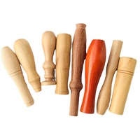 Les fabricants fournissent des accessoires de quincaillerie pour meubles en bois massif, poignée en hêtre avec trou traversant, taille personnalisée, LOGO, pour table.