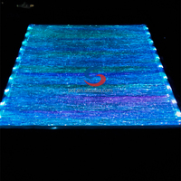 Tissu en fibre optique lumineux LED RVB, textile lumineux, bricolage, utilisé pour les vêtements européens