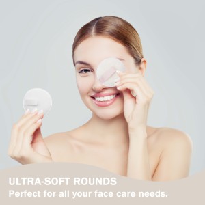 Tampons nettoyants pour le visage réutilisables, tampons démaquillants double face, <span class=keywords><strong>éponge</strong></span>s exfoliantes douces pour le visage - Product Image 4