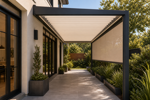 Pergola motorisée en aluminium à lames orientables RKOVE RK-C2 3x4m Série C pour jardin, fête, terrasse - Product Image 6