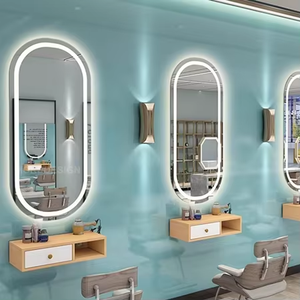 Nuovo Stile di <span class=keywords><strong>Arredamento</strong></span> <span class=keywords><strong>per</strong></span> Salone di Bellezza, Specchio da Parete Decorativo <span class=keywords><strong>per</strong></span> Barbiere con Luci LED - Product Image 5