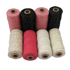 Corde à cordon torsadé 100% coton de 2mm d'épaisseur 100 m/rouleau pour emballage cadeau de chaîne de bricolage décor de noël et étiquette volante Fil macramé - Product Image 1