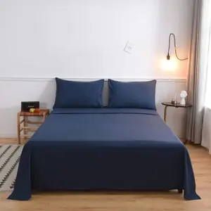 Longs how Kunden spezifischer Farb komfort 4 PCS Mikro faser Textil doppelt gebürstetes Bett Set Juego de Sabanas