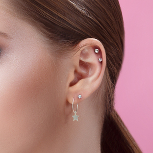 Boucles d'oreilles clous ROXI Fashion Jewelry Star en argent sterling 925 avec zircon pour femme – Cadeau - Product Image 4