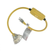 리펑 ETL 미국 표준 15A 125V~60Hz 자동 리셋 3핀 5-15P 누전 차단 기능이 있는 GFCI 플러그 IP54 연장 코드