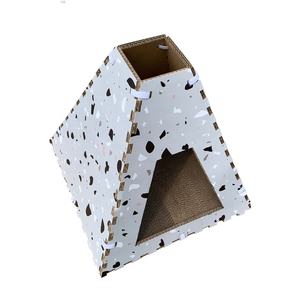 Kotak Penyimpanan Hewan Peliharaan Rumah Kucing Lipat Besar Portabel Ramah Lingkungan dari Kain Felt & Karton - Product Image 3