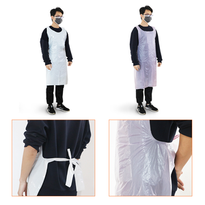 Wholesale Disposable PE Apron Waterproof White <b>Plastic</b> LDPE Aprons for Food Processing Catering Kitchen - Product Image 2