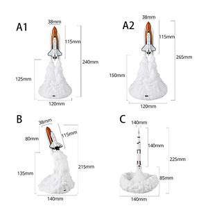 Lampe de Table de fusée Rechargeable par USB, Mini lampe d'impression 3D créative, lampe de nuit LED de fusée de <span class=keywords><strong>lune</strong></span> pour cadeau de noël - Product Image 6