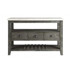 HMS 18 \ "X 54 \" X 36 \ "marmo bianco legno di quercia grigio Server per la cucina di stoccaggio - Product Image 4