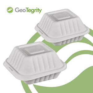 Biodegradable Food Takeaway Pulp Molding Sugarcane Bagasse Burger Hamburger Packaging Box