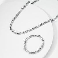 Kalung gelang baja tahan karat pria, perhiasan rantai Raja jahitan kelas atas