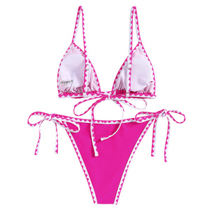 Bikini a triangolo da donna con stringhe floreali Bikini Set due pezzi costume da bagno personalizzato giovane Sexy Bikini Hot - Product Image 2