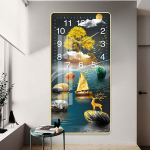 Restaurante Homedecor impresiones modernas póster paisaje animales cristal porcelana imagen reloj marco lujo pared arte reloj <span class=keywords><strong>pintura</strong></span> - Product Image 5