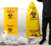 Grand sac de carcasse d'animal à cordon épaissi sac de déchets d'élimination inoffensif sacs de carcasse de volaille morte biodégradables étanches