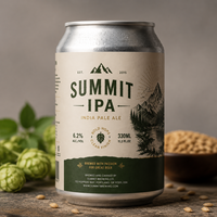 Étiquette adhésive personnalisée 12 OZ 330ml pour bouteille/canette de bière artisanale, impression vinyle, étiquettes d'emballage de boissons de brasserie imperméables