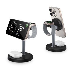 แท่นชาร์จไร้สาย 3 in 1 แบบแม่เหล็ก 15W สำหรับ iPhone ซีรีส์ หูฟัง และนาฬิกา รุ่นใหม่ - Product Image 4