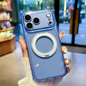 เคสโทรศัพท์กันกระแทกแบบวงแหวนแม่เหล็กป้องกันรอยนิ้วมือ สำหรับ iPhone 17 16 15 Pro Max, เคส iPhone 18 Pro Max สีแดงเบอร์กันดี - Product Image 5