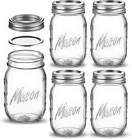 Bocaux en verre Mason personnalisés pour le stockage alimentaire 16OZ 32OZ – Vente chaude de bocaux en verre personnalisés avec couvercles