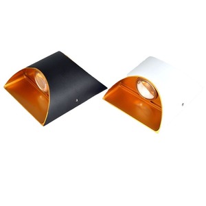 Lampe murale extérieure GP-B250, étanche, double tête, en alliage d'aluminium, noir et or, pour entrée, balcon, terrasse - Product Image 2