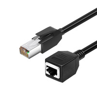 Câble d'extension industriel RJ45 mâle vers femelle avec oreilles de verrouillage