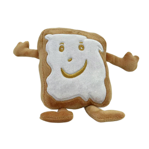 Op Maat Gemaakte Hond Interactief Brood Pluche Speelgoed Cartoon Brood Stijl Hond Training Piepen Knuffel - Product Image 1