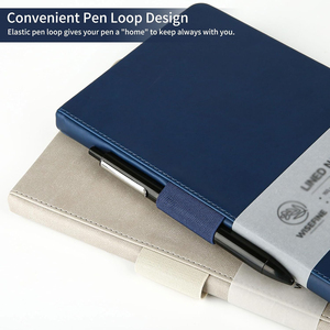 Customised Logo Luxury Pu Leather Hardcover Notebook Planner with Sewing Binding and Pen Gift Set Certified Customizable Size - Product Image 2