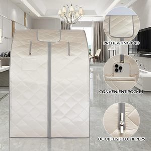 Smartmak <span class=keywords><strong>Sauna</strong></span> inframerah jauh seluruh tubuh satu orang Set SPA portabel dengan pengendali waktu & suhu jarak jauh - Product Image 5