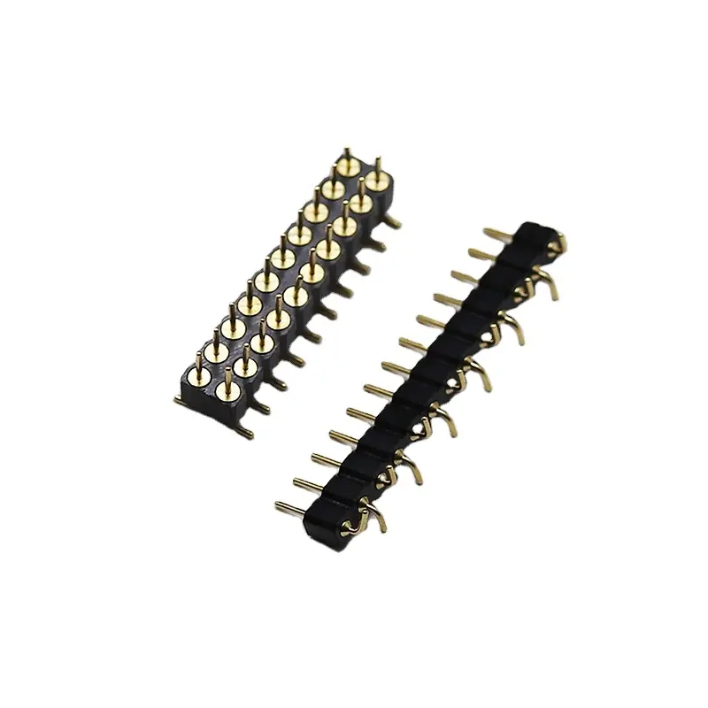 Factory Wholesale OEM 1.27 1.778 2.0 2.54mm pitch IC socket dual row straight Right Angle SMT type SMD type PCB connector
