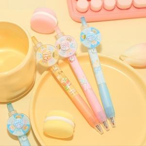 Stylo gel mignon avec roue rotative, design de plateau tournant pour les choix alimentaires quotidiens, recharge, écriture fluide, encre bleue en plastique 0,5 mm pour l'école - Product Image 4