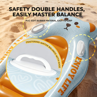 Planche de surf gonflable orange vif à motif de dessin animé, épaisse et durable pour enfants, planche flottante pour la natation en bord de mer