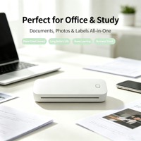 Impresora Portátil BT de 8 Pulgadas, Mini Impresora Térmica Inalámbrica Portátil de Tamaño A4 con Impresoras Térmicas Mini BT