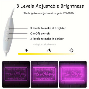 Acrilico personalizzato intagliato questo è dove la magia accade insegna al Neon per la decorazione della parete - Product Image 5