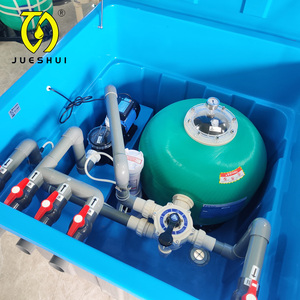 Système de filtration de piscine enterré intégré avec filtre à sable, machine de filtration de piscine souterraine avec pompe, utilisant du sable filtrant en verre cristallin - Product Image 1