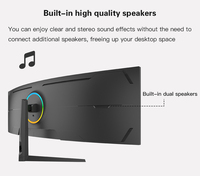 Moniteur de jeu incurvé ultra-large de 49 pouces, 240 Hz, 5K, Q49G7, PBP HDR, haut-parleurs intégrés, PD65W, KVM pour PC