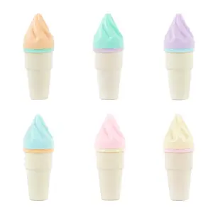 Ice Cream Shaped Highlighter Pen Set Bulk Assorted Colors Custom Mini Cute Kawaii Kids Non-Toxic Highlighter Marker