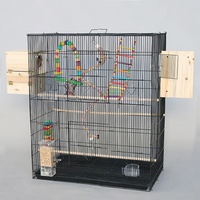 Grande cage à oiseaux en fil d'acier à faible teneur en carbone électroplaqué et épaissi pour perroquets de villa, tourtereaux et agapornis – Cage d'élevage et d'accouplement