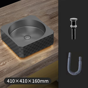 Hotel de lujo, apartamento, baño, <span class=keywords><strong>lavabo</strong></span> <span class=keywords><strong>cuadrado</strong></span> moderno, fregadero de <span class=keywords><strong>encimera</strong></span> ecológico de acero inoxidable, garantía de 3 años - Product Image 2