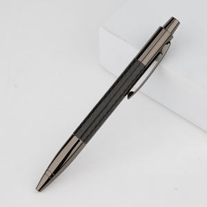 Di alta qualità Kasun nuovo arrivo in vera fibra di carbonio penna a sfera retrattile in metallo pieno con LOGO inciso 1.0mm Refill - Product Image 6